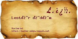 Lestár Ádám névjegykártya